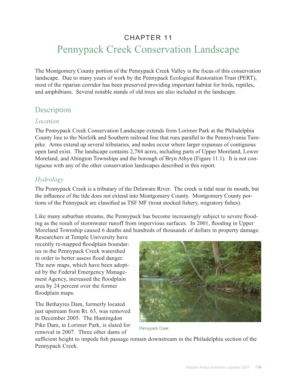 Pennypack Creek Conservation Landscape