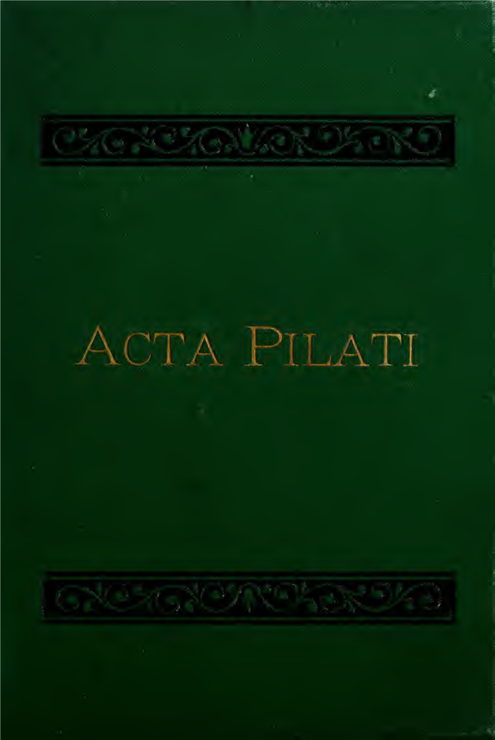 The Acta Pilati