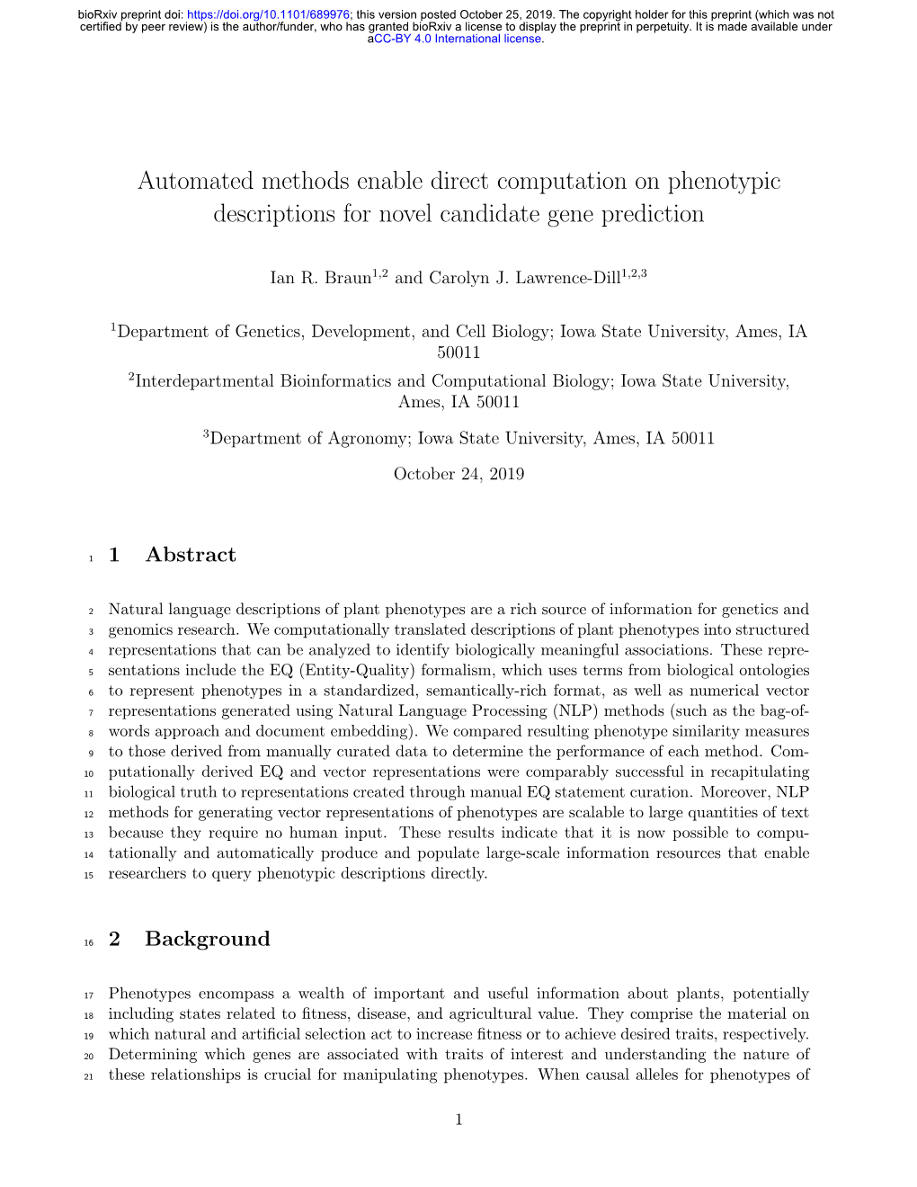 Automated Methods Enable Direct Computation on Phenotypic Descriptions for Novel Candidate Gene Prediction