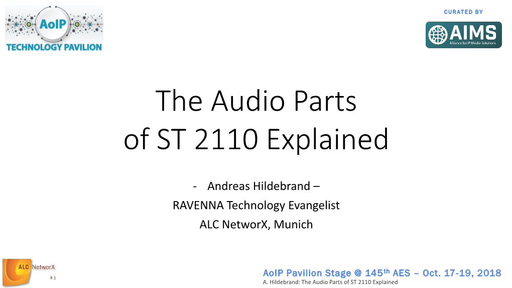 The Audio Parts of SMPTE ST 2110 Explained