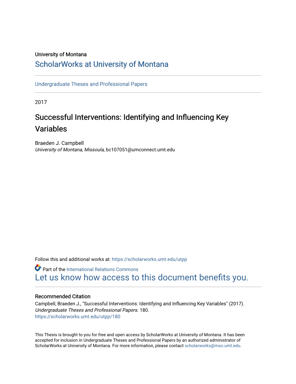 Identifying and Influencing Key Variables