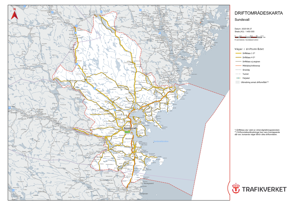 Karta Över Driftområde Sundsvall (Pdf, 2,8