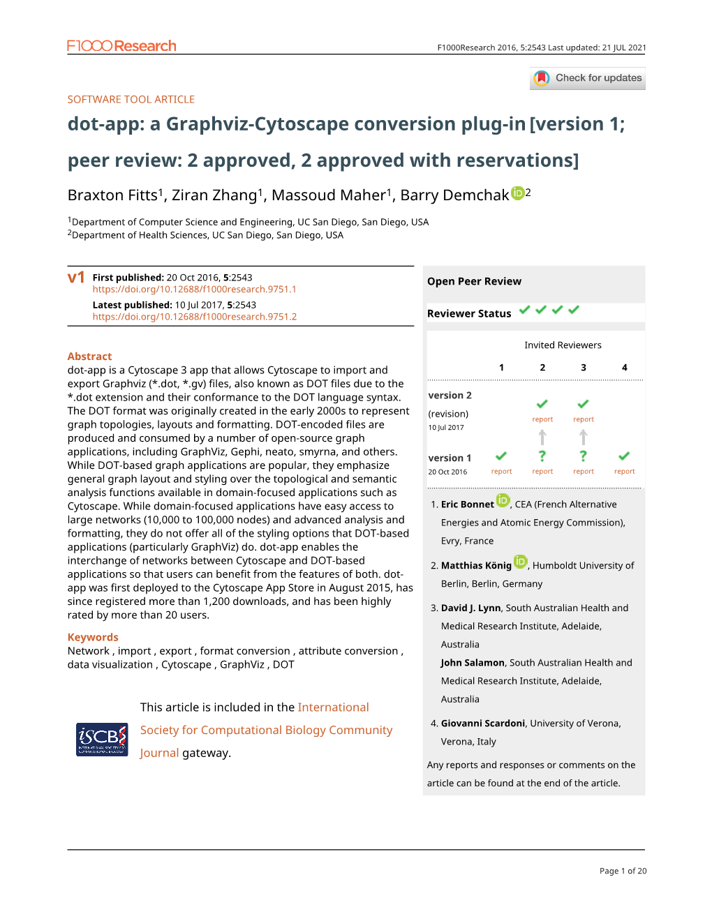 Dot-App: a Graphviz-Cytoscape Conversion Plug-In[Version 1; Peer