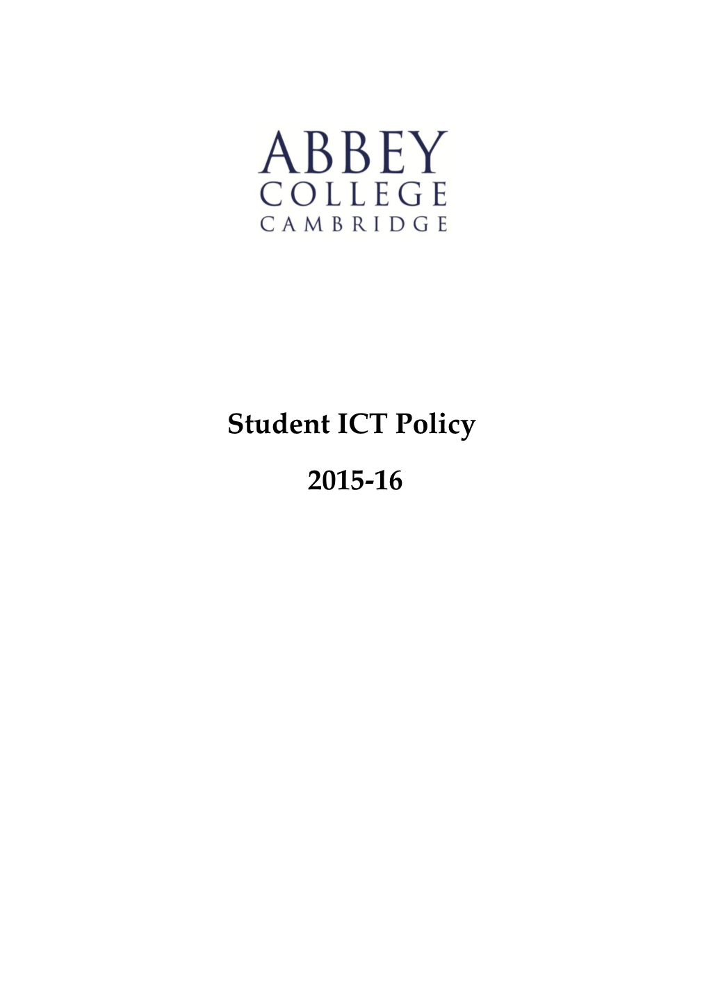 Student ICT Policy