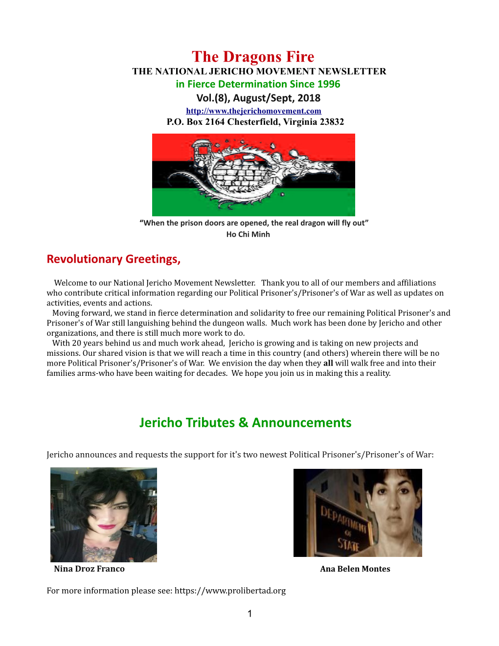 National Jericho Newsletter Volume 7