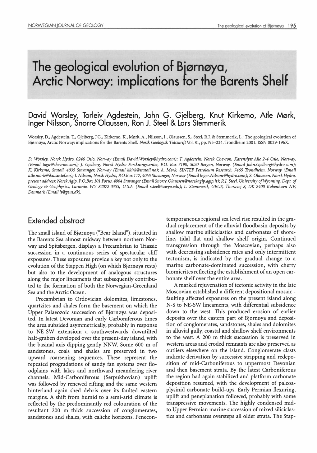 Arctic Norway: Implications for the Barents Shelf