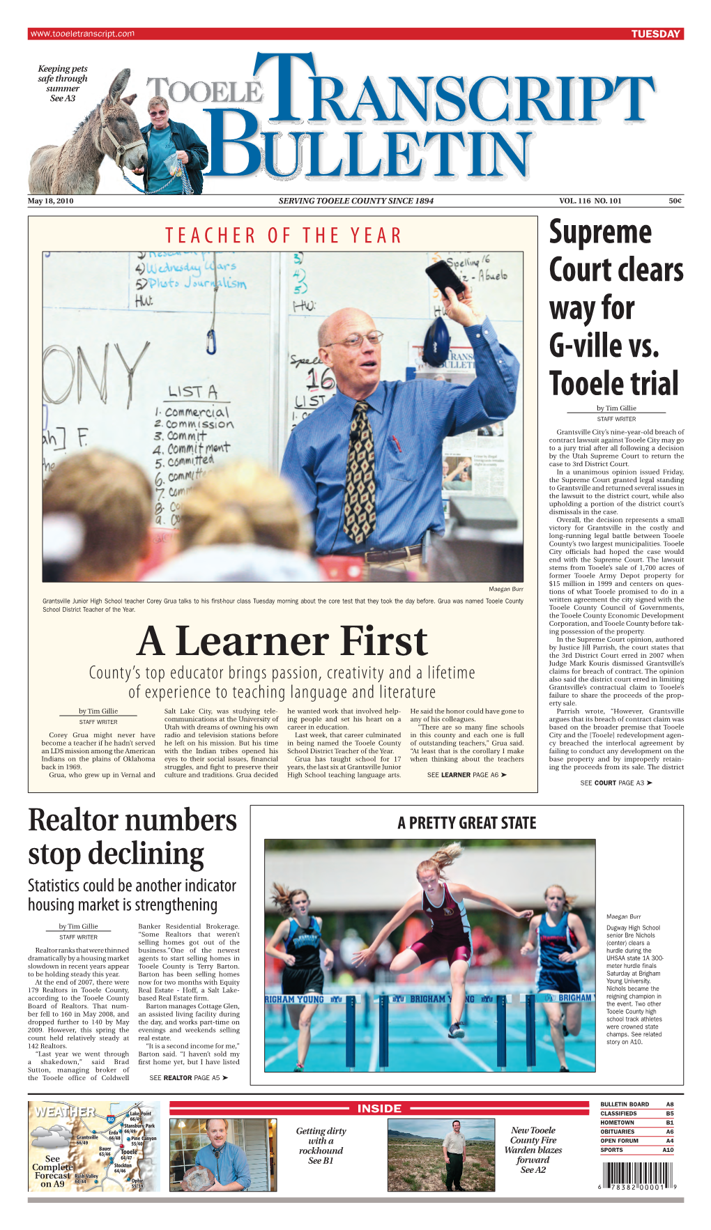 A Learner First the 3Rd District Court Erred in 2007 When Judge Mark Kouris Dismissed Grantsville’S Claims for Breach of Contract