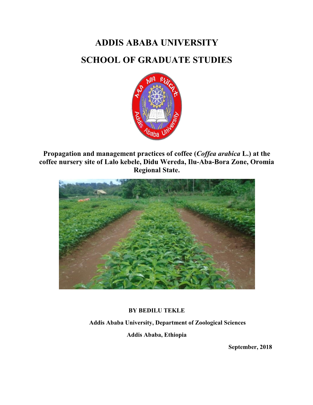 Addis Ababa University School of Graduate Studies