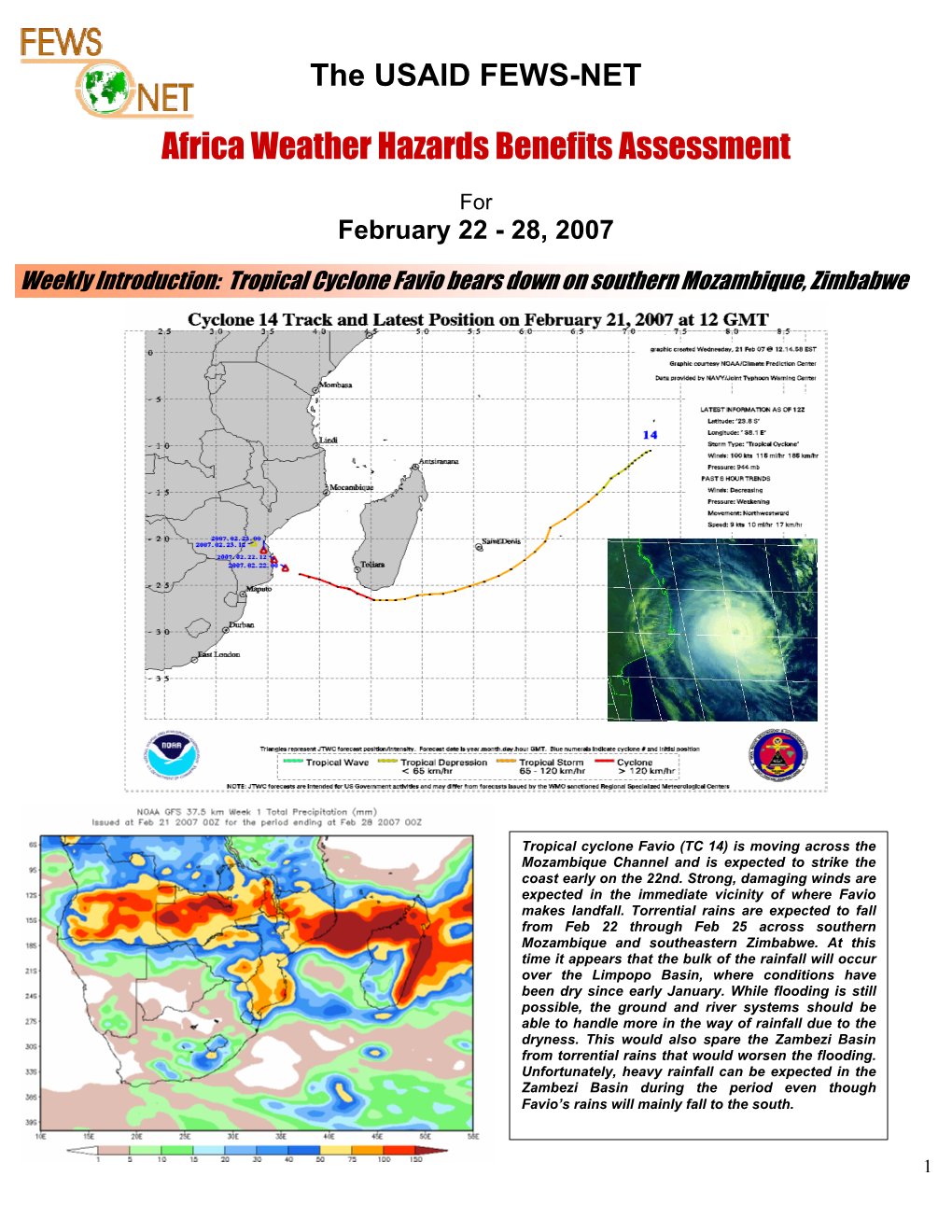 Africa Weather Hazards Benefits Assessment