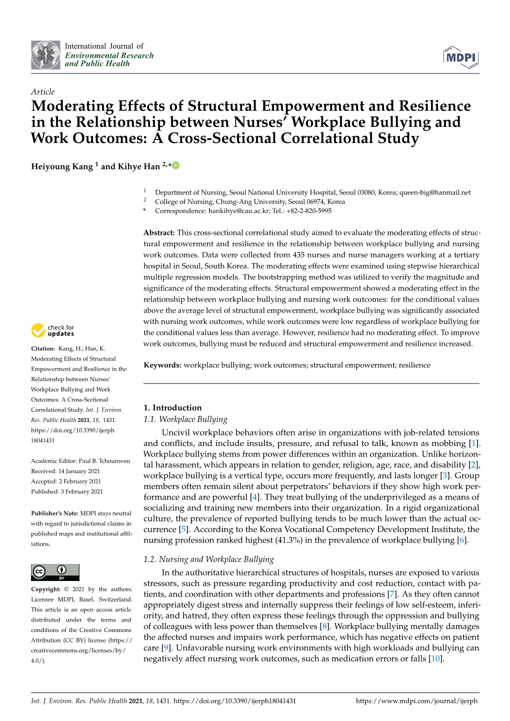 Moderating Effects of Structural Empowerment and Resilience In