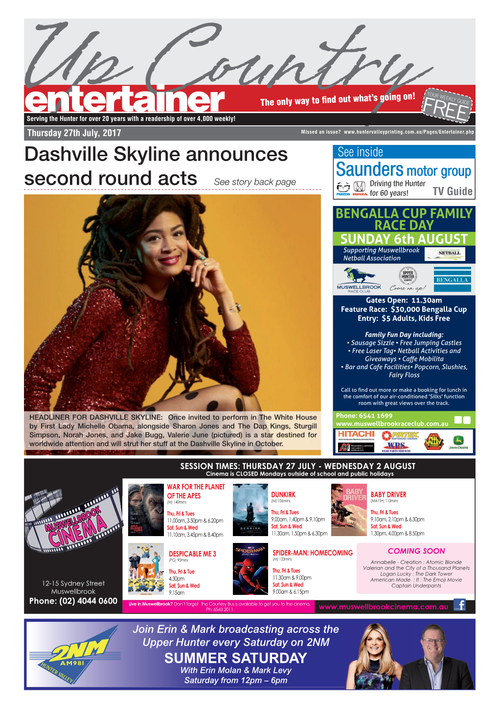 Dashville Skyline Announces Second Round Acts See Story Back Page