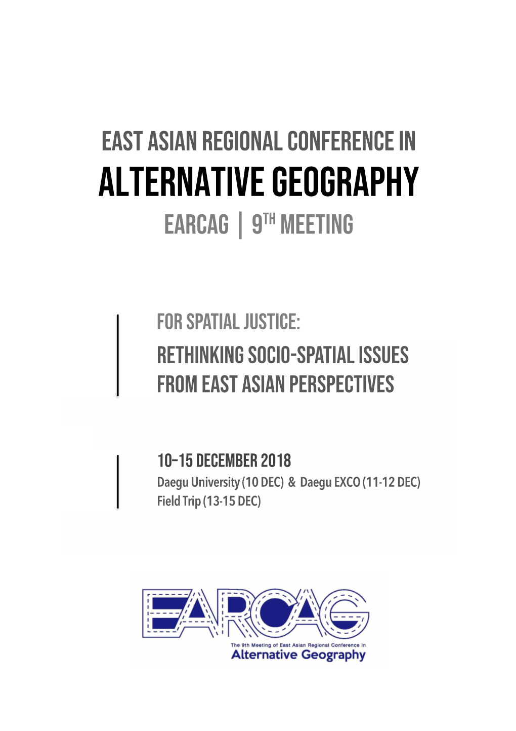 Alternative Geography Earcag | 9Th Meeting