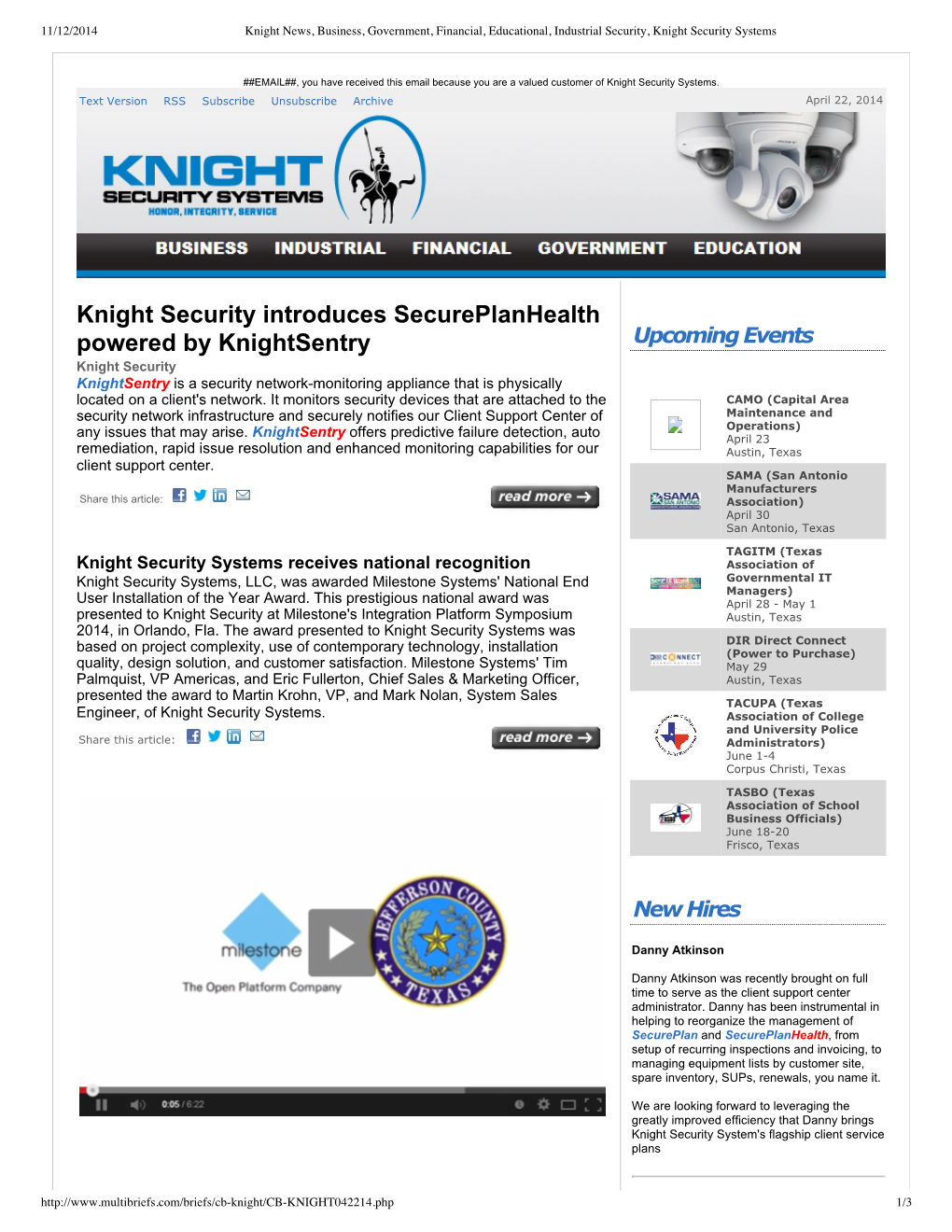 Knight Security Introduces Secureplanhealth Powered By