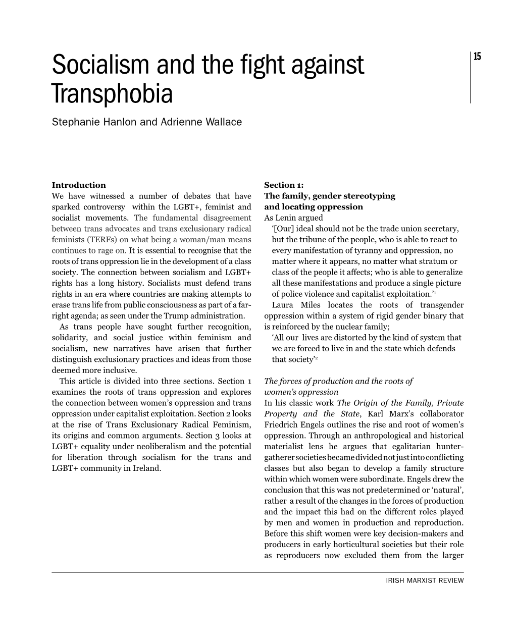 Socialism and the Fight Against Transphobia