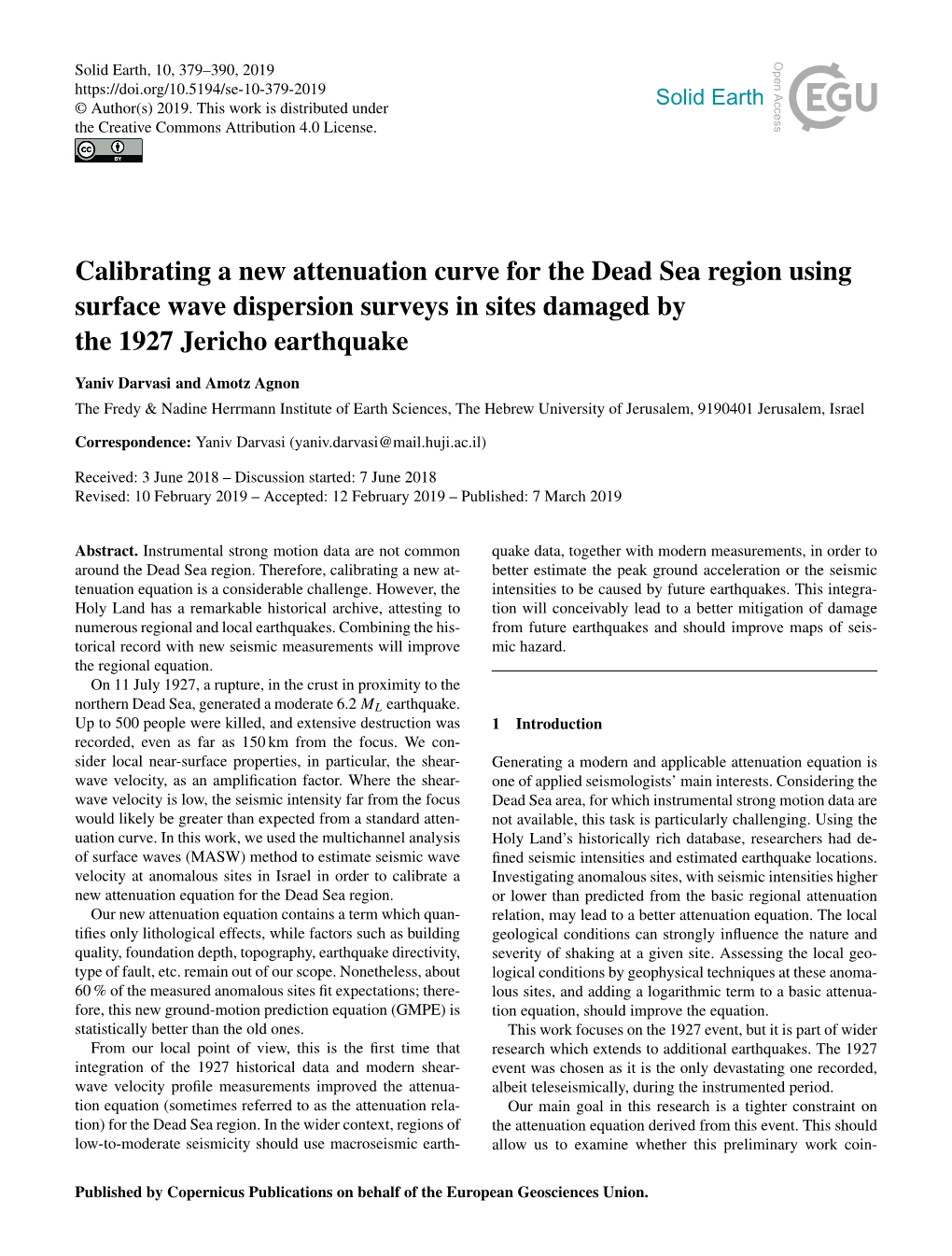 Article Is Available We Missed Some High-Velocity Shear-Wave Layers in Deeper Online At