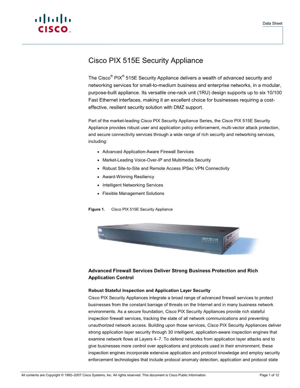 Cisco PIX 515E Security Appliance