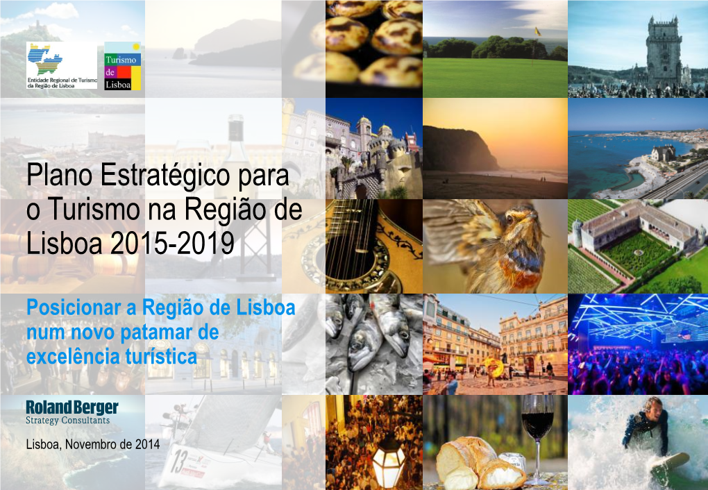 Plano Estratégico Para O Turismo Na Região De Lisboa 2015-2019