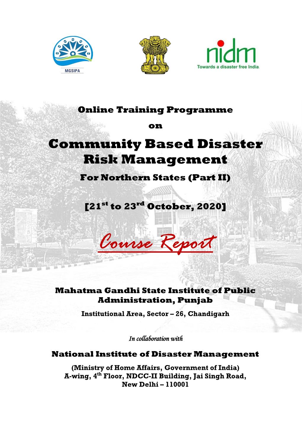 Community Based Disaster Risk Management for Northern States (Part II)