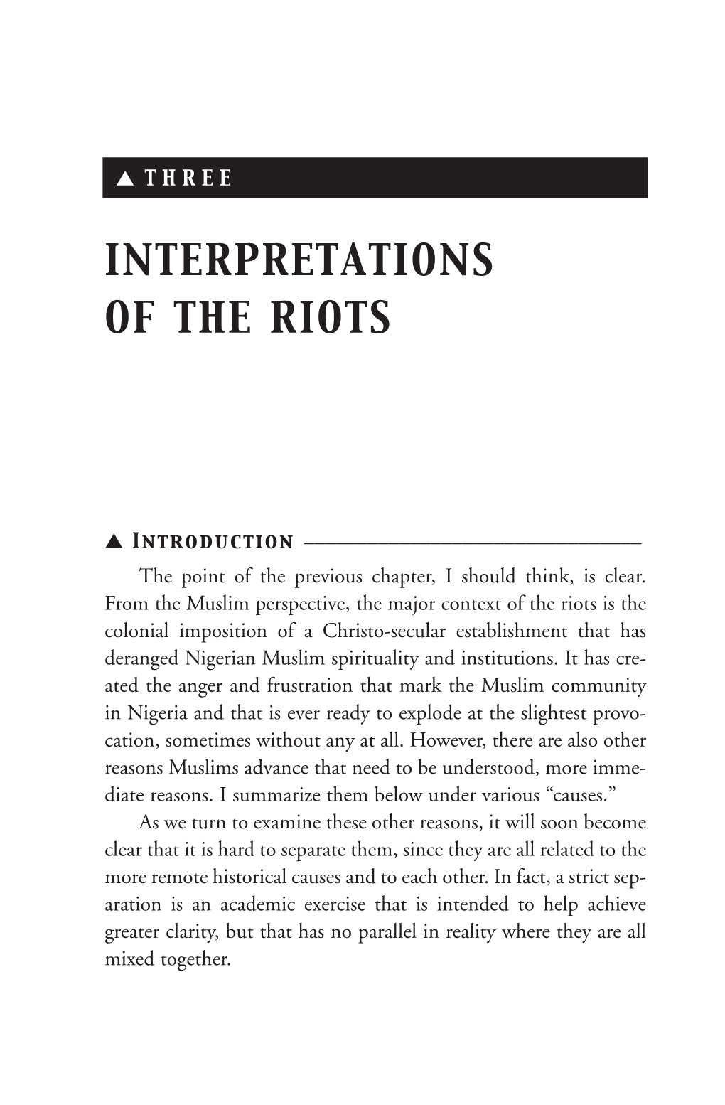 Interpretations of the Riots