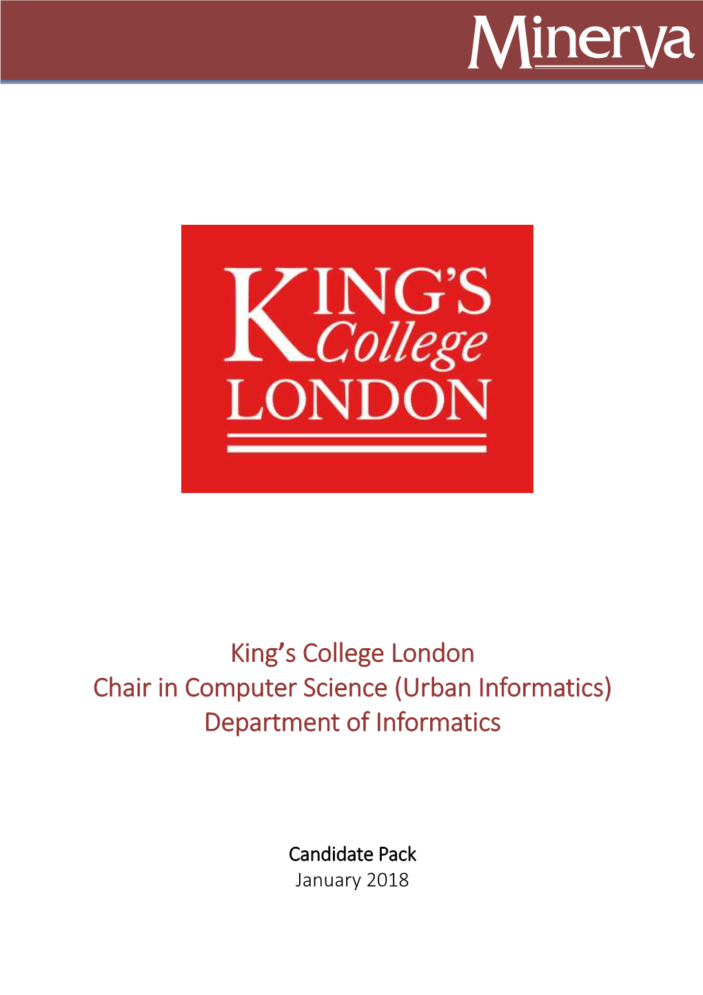 King's College London Chair in Computer Science (Urban