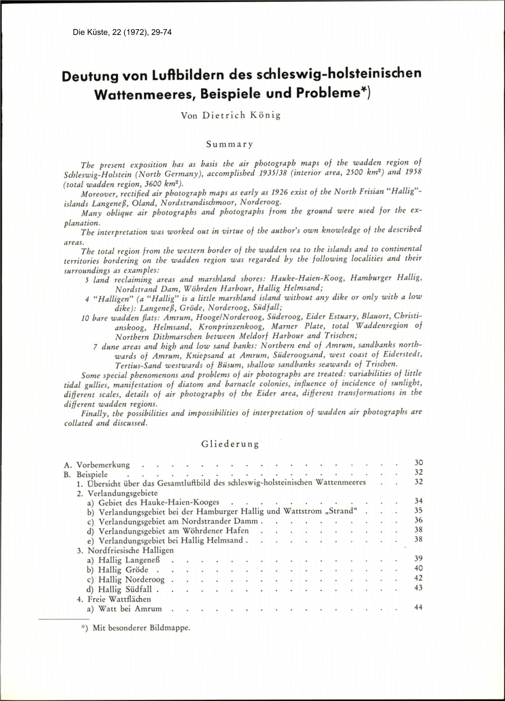 Die Küste, 22 (1972), 29-74