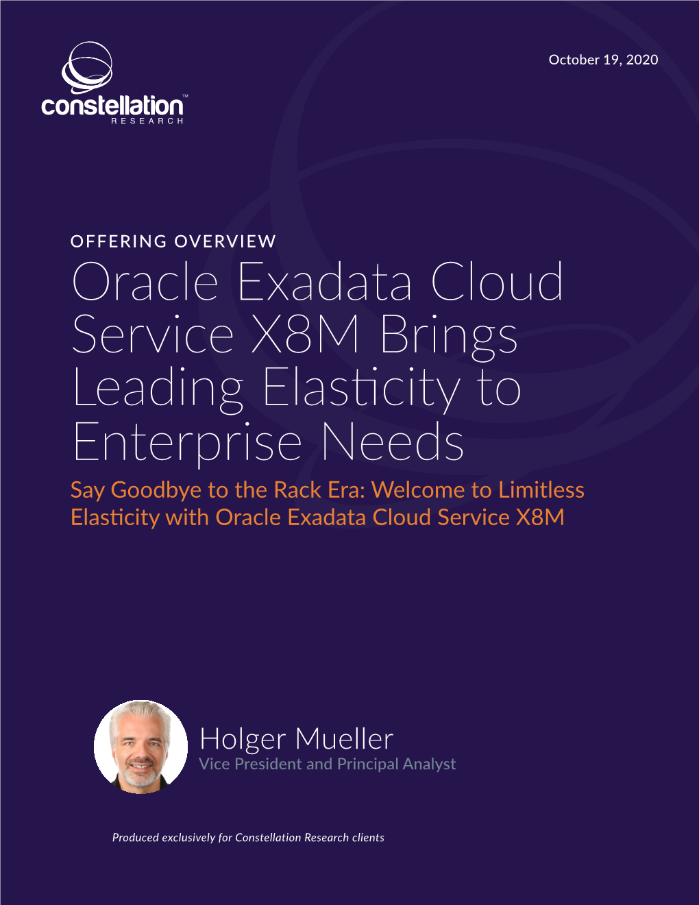 Analyst Report: Oracle Exadata Cloud Service X8M Brings Leading Elasticity to Enterprise Needs