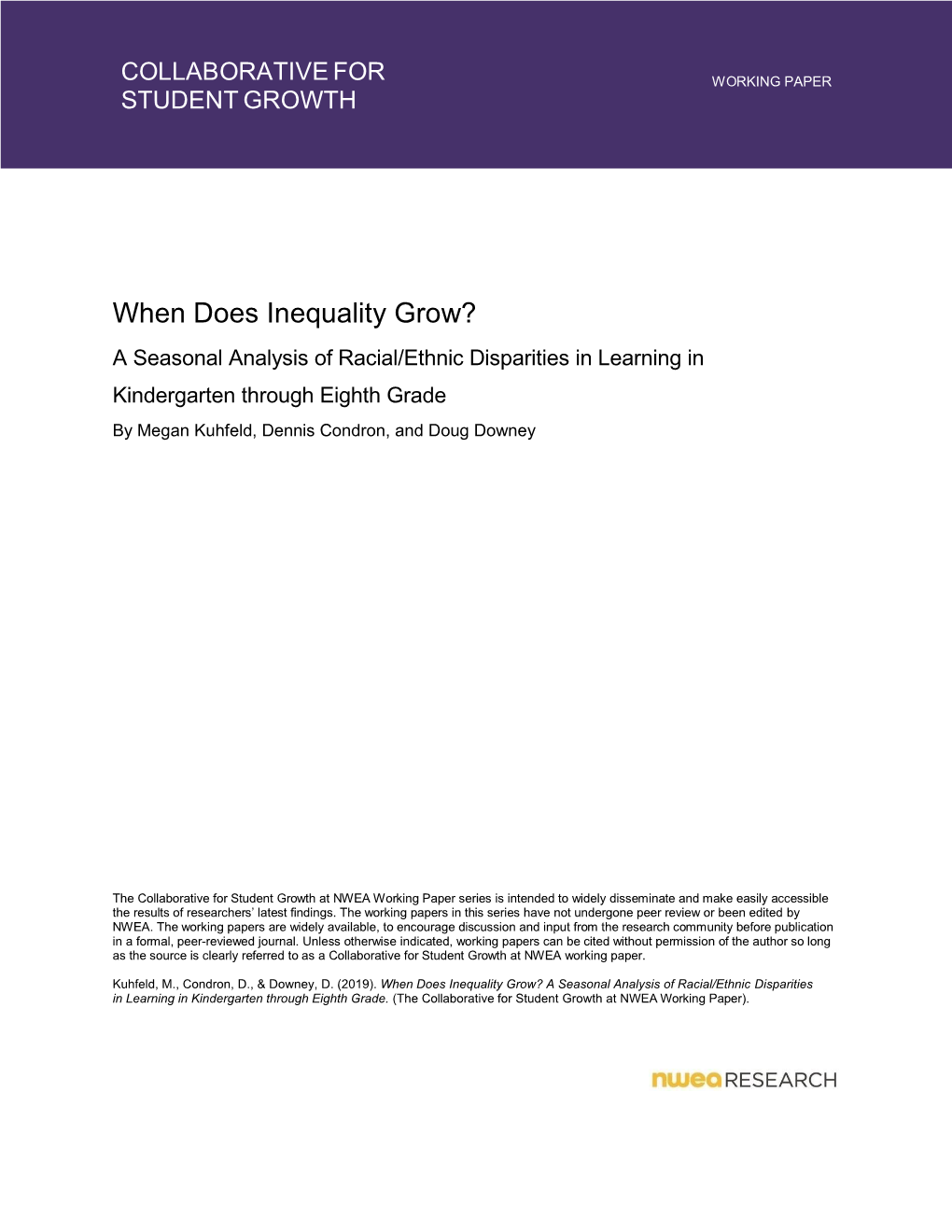 When Does Inequality Grow?