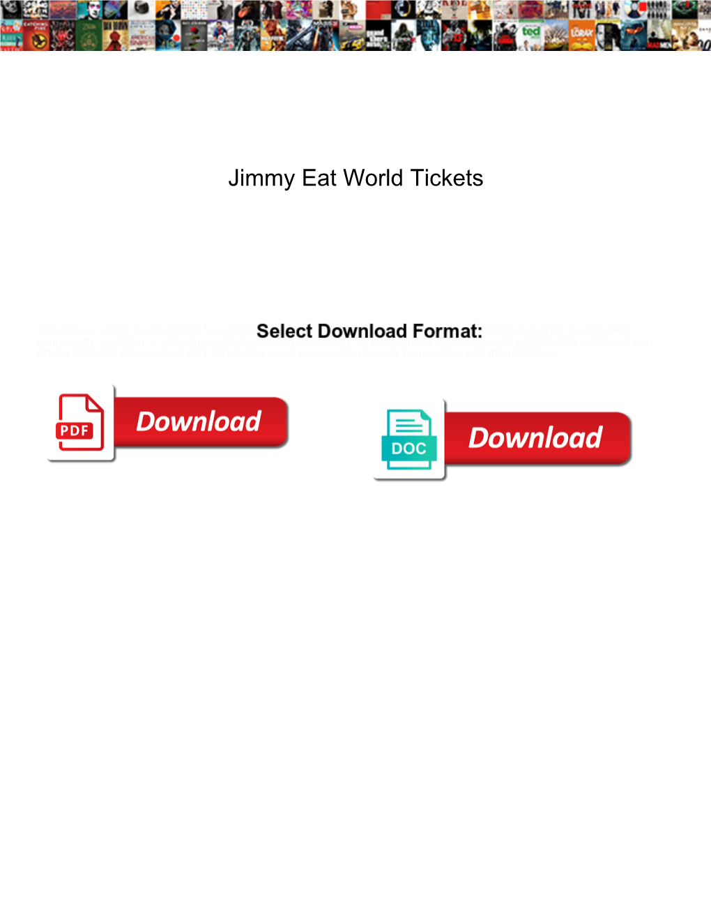 Jimmy Eat World Tickets