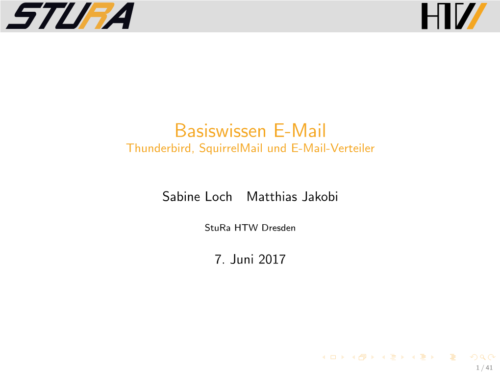 Basiswissen E-Mail Thunderbird, Squirrelmail Und E-Mail-Verteiler