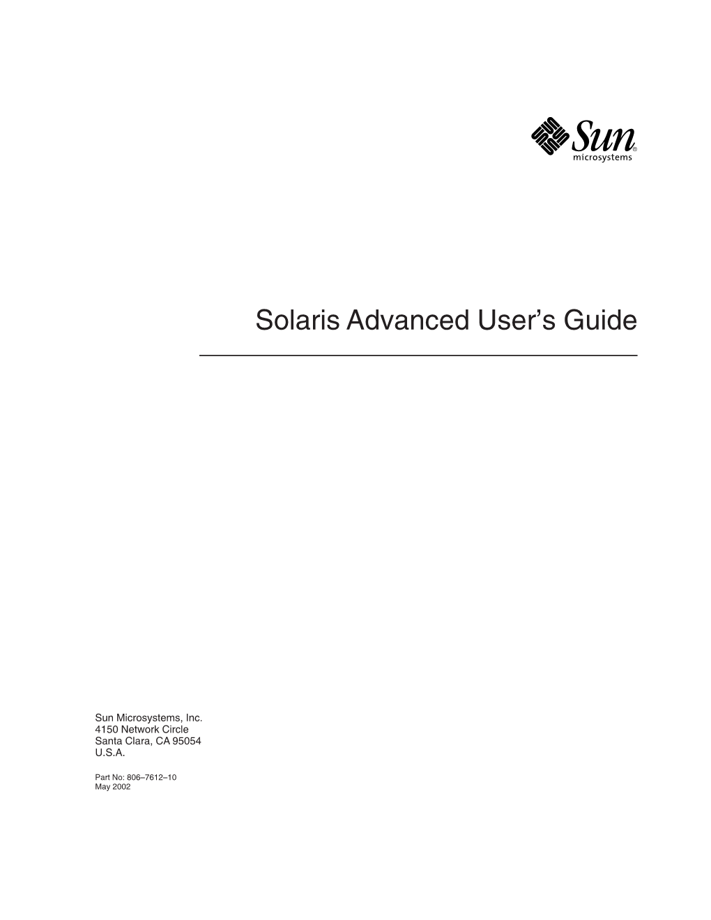 Solaris Advanced User's Guide