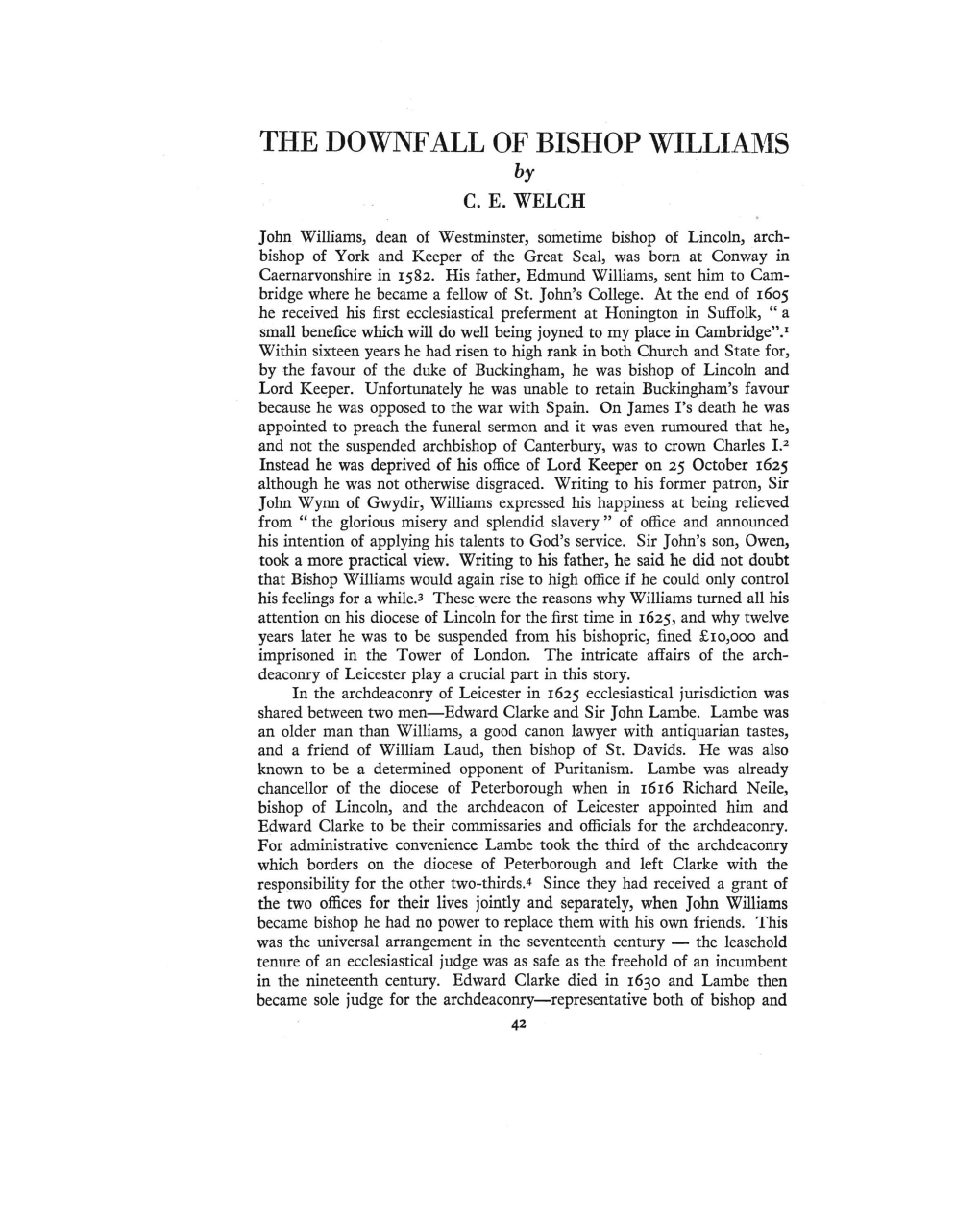 The Downfall of Bishop Williams Pp.42-58