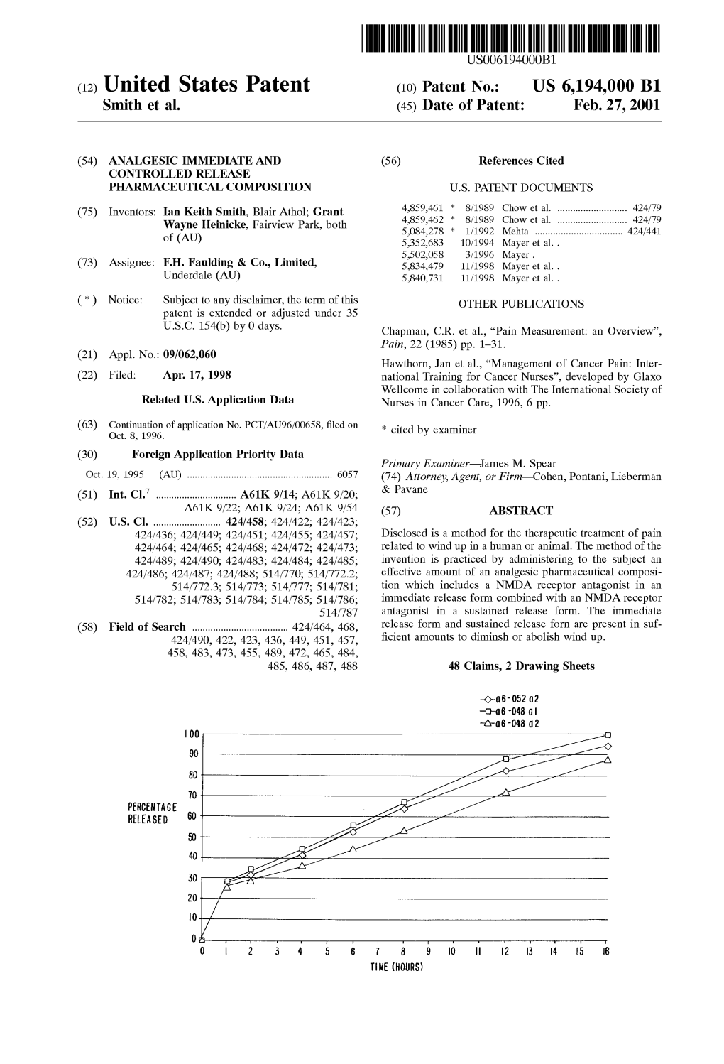 (12) United States Patent (10) Patent No.: US 6,194,000 B1 Smith Et Al