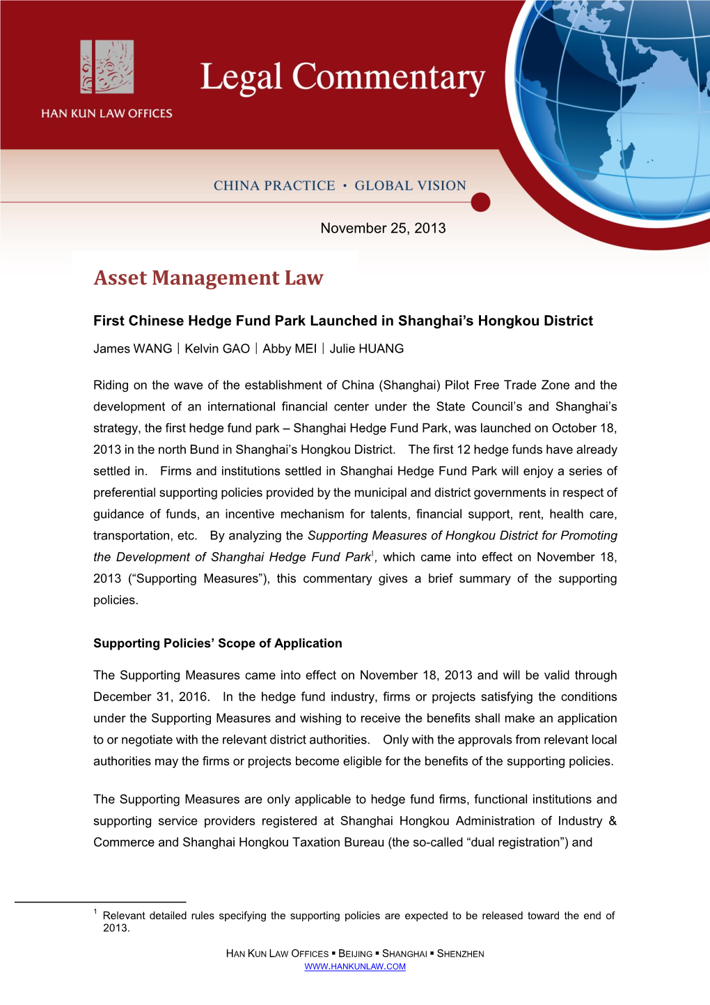 Asset Management Law