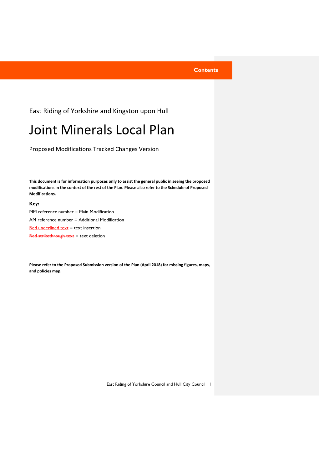 Joint Minerals Local Plan