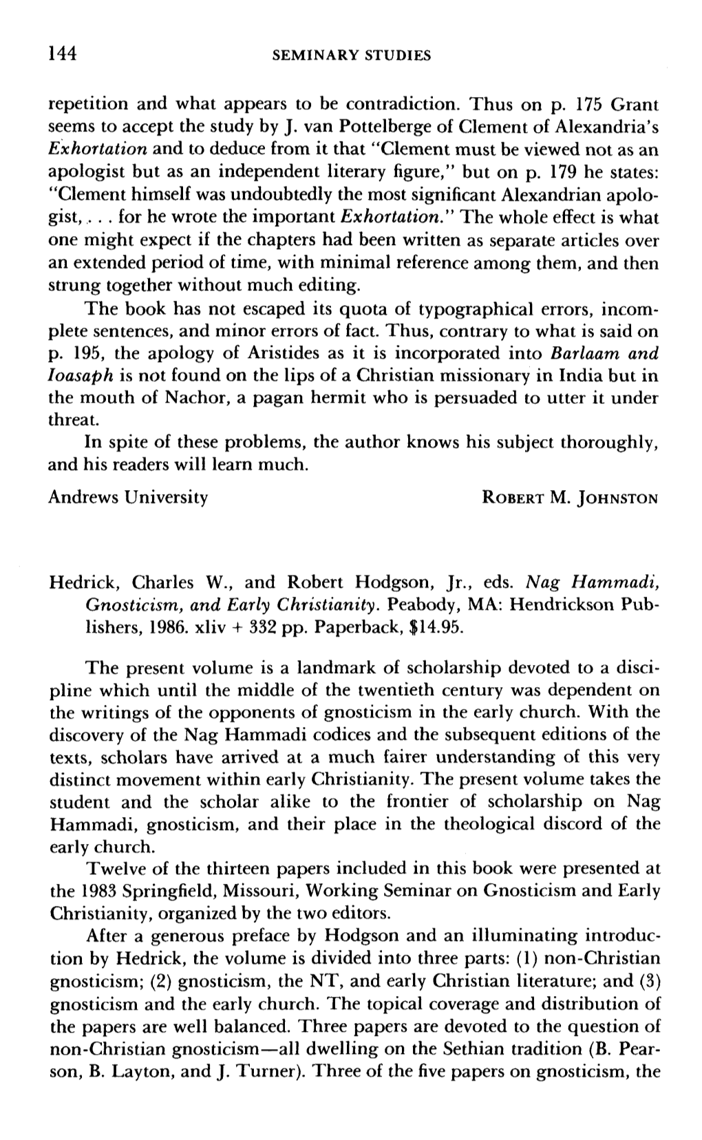 Nag Hammadi, Gnosticism & Early Christianity