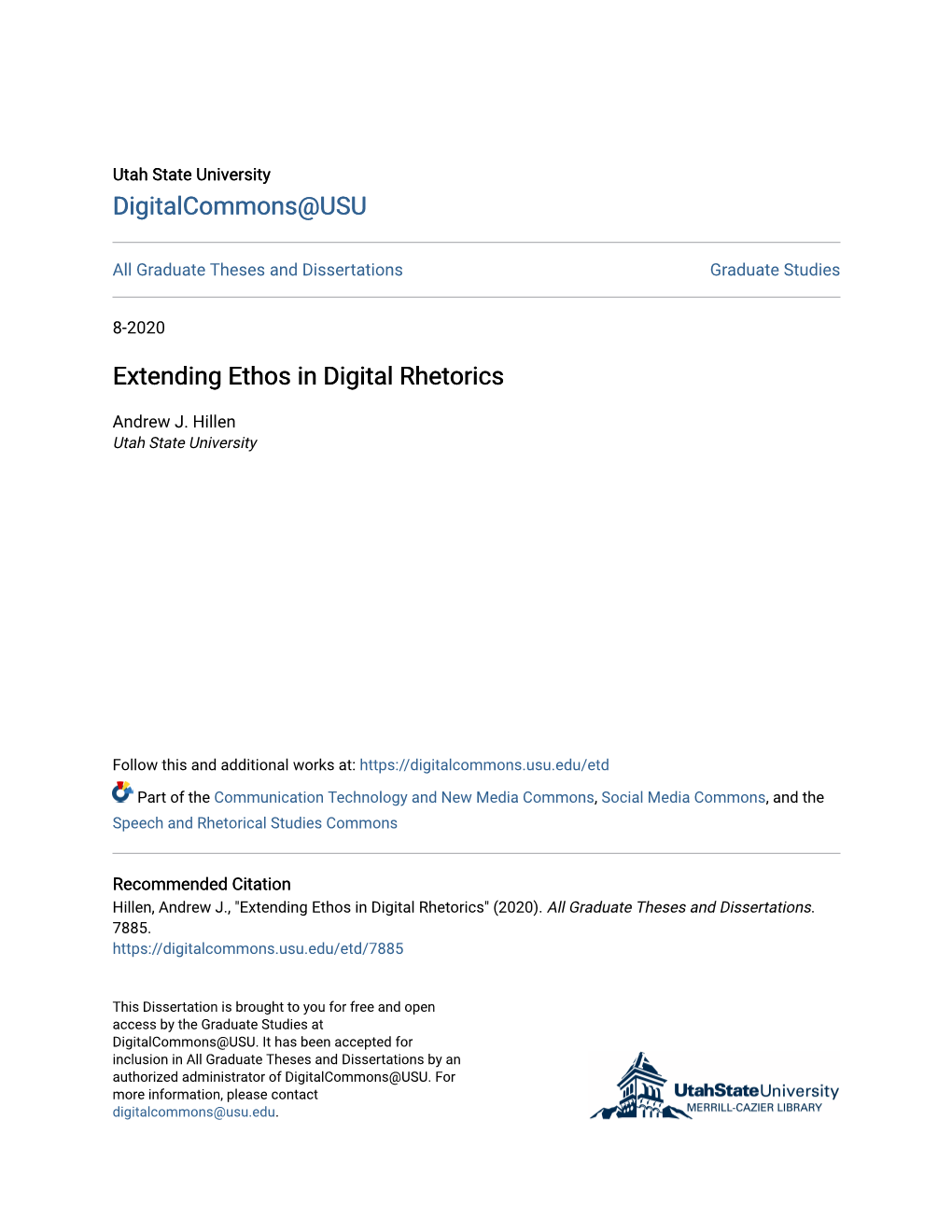 Extending Ethos in Digital Rhetorics