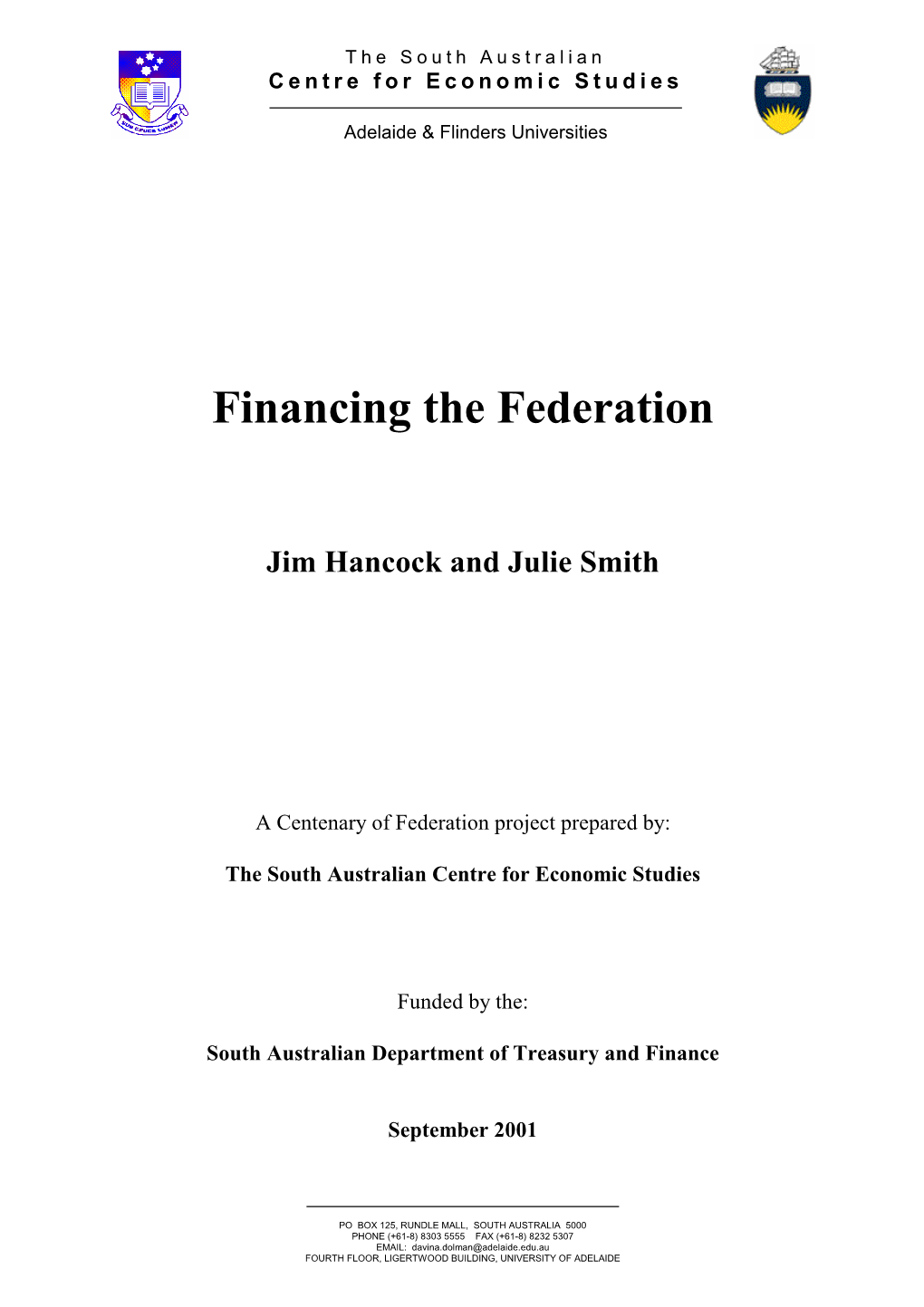 Financing the Federation