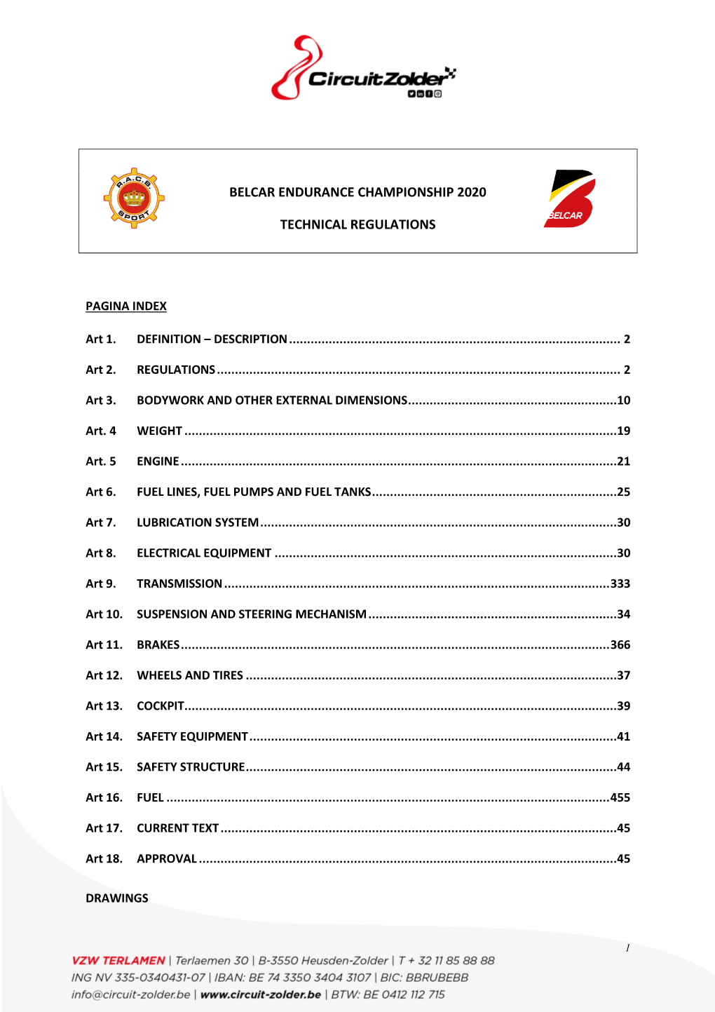 Belcar Endurance Championship 2020