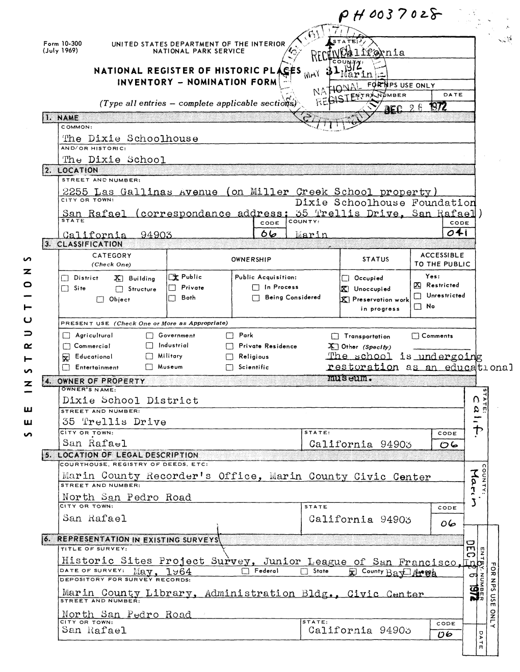 1972 Application