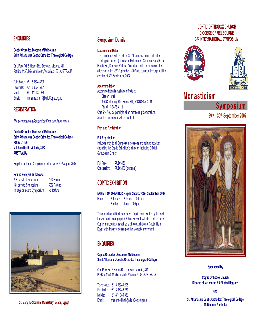 Monasticism Symposium of the Ancient World
