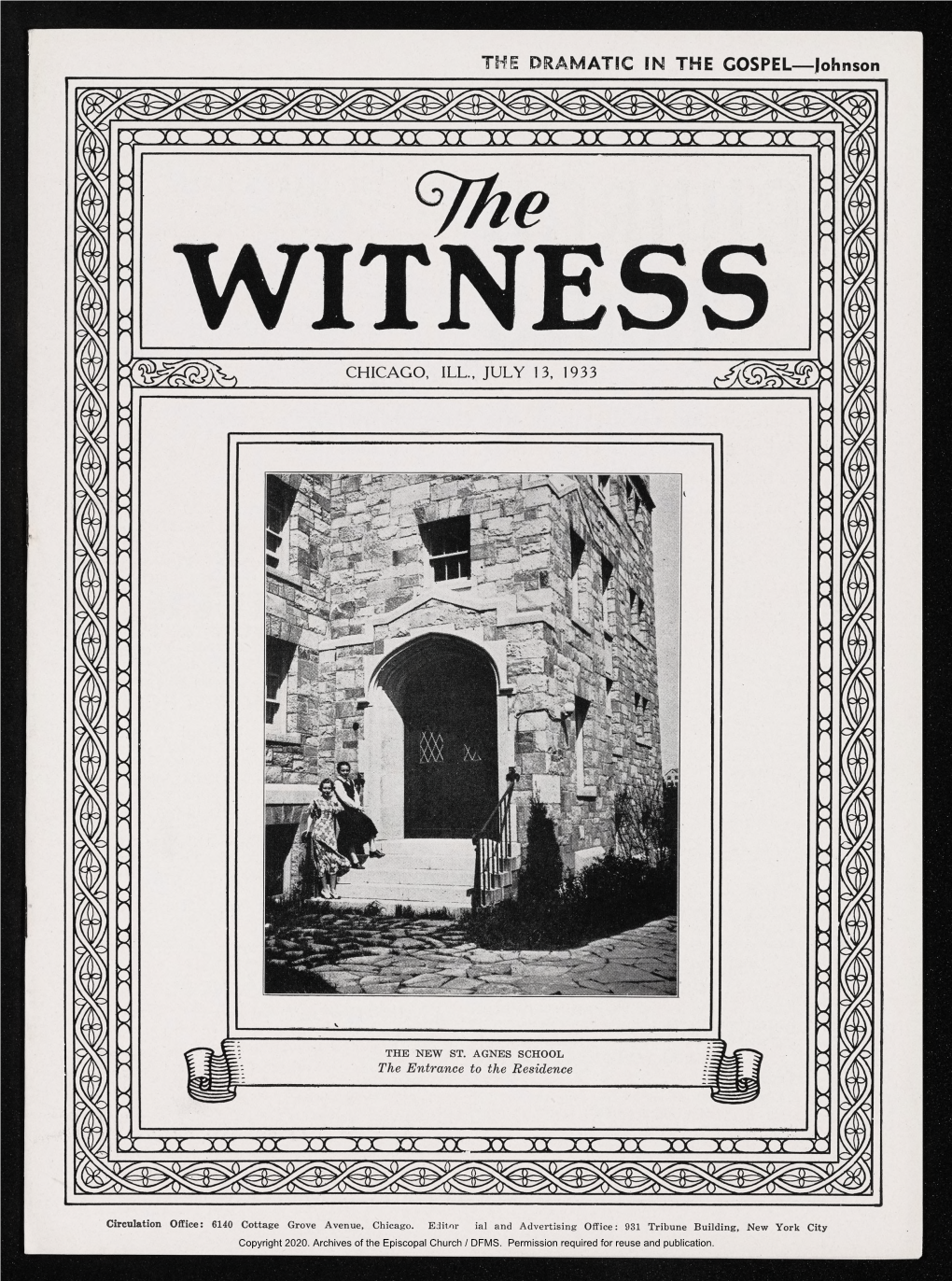 1933 the Witness, Vol. 17, No. 46. July 13, 1933