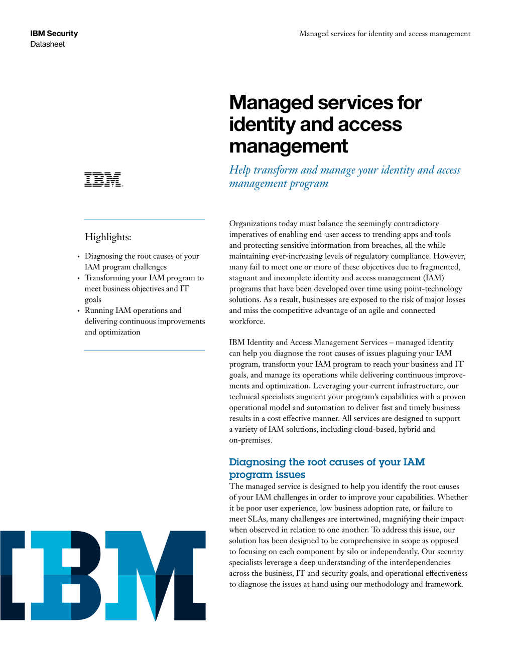 Managed Services for Identity and Access Management Datasheet