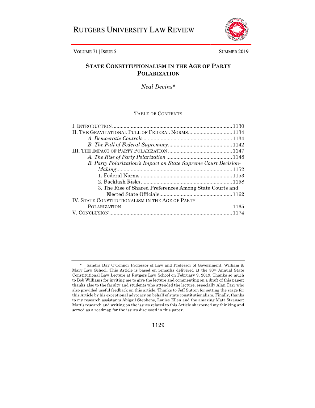 State Constitutionalism in the Age of Party Polarization