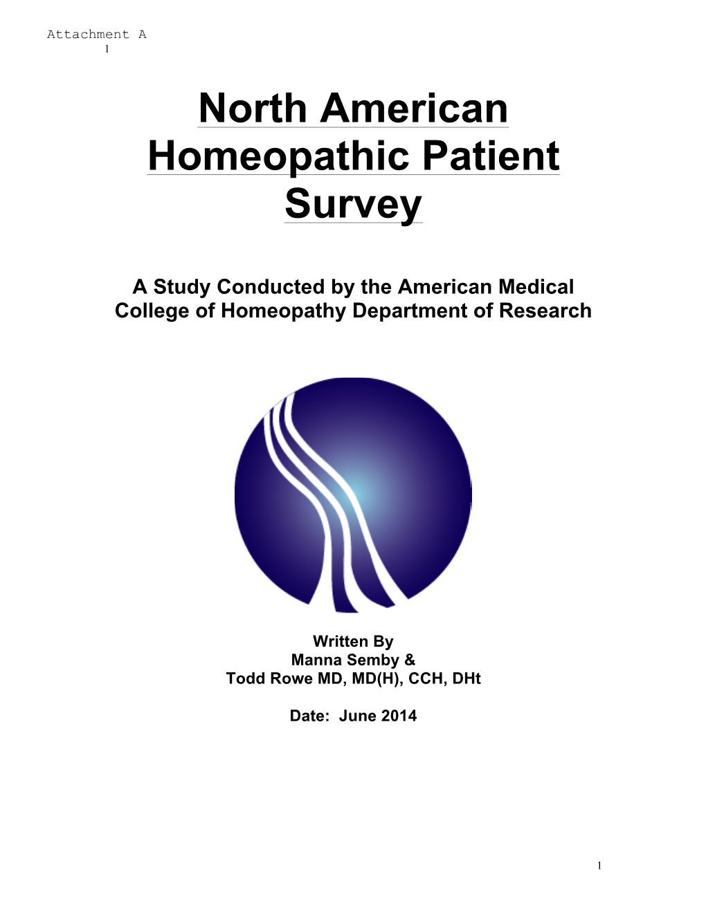 North American Homeopathic Patient Survey