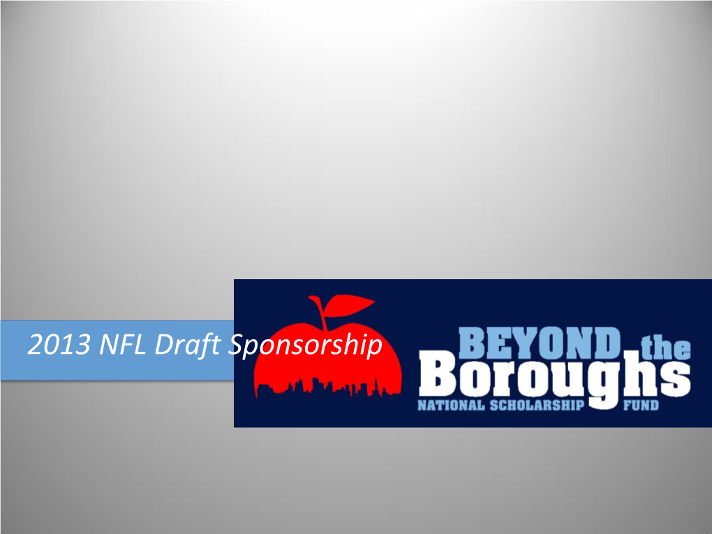 2013 NFL Draft Sponsorship
