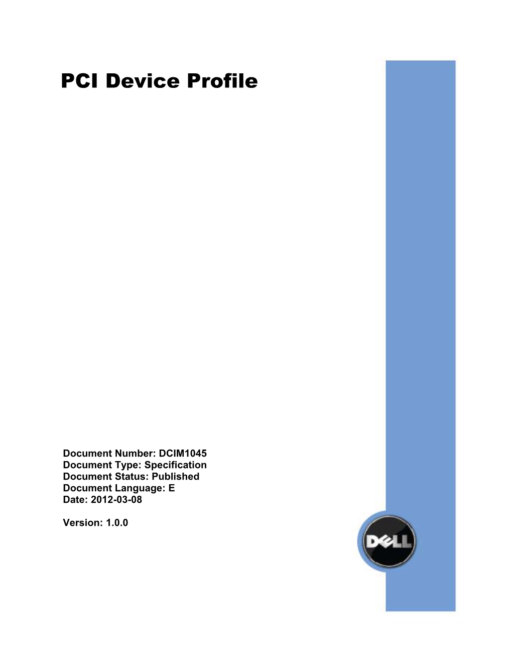 PCI Device Profile