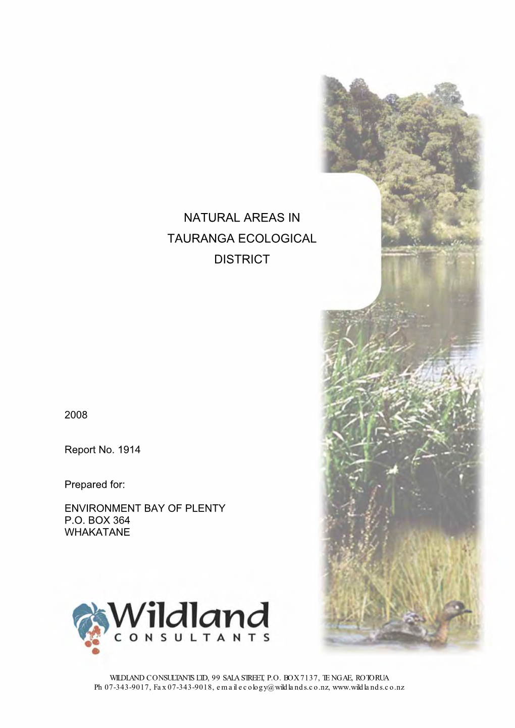 Natural Areas in Tauranga Ecological District