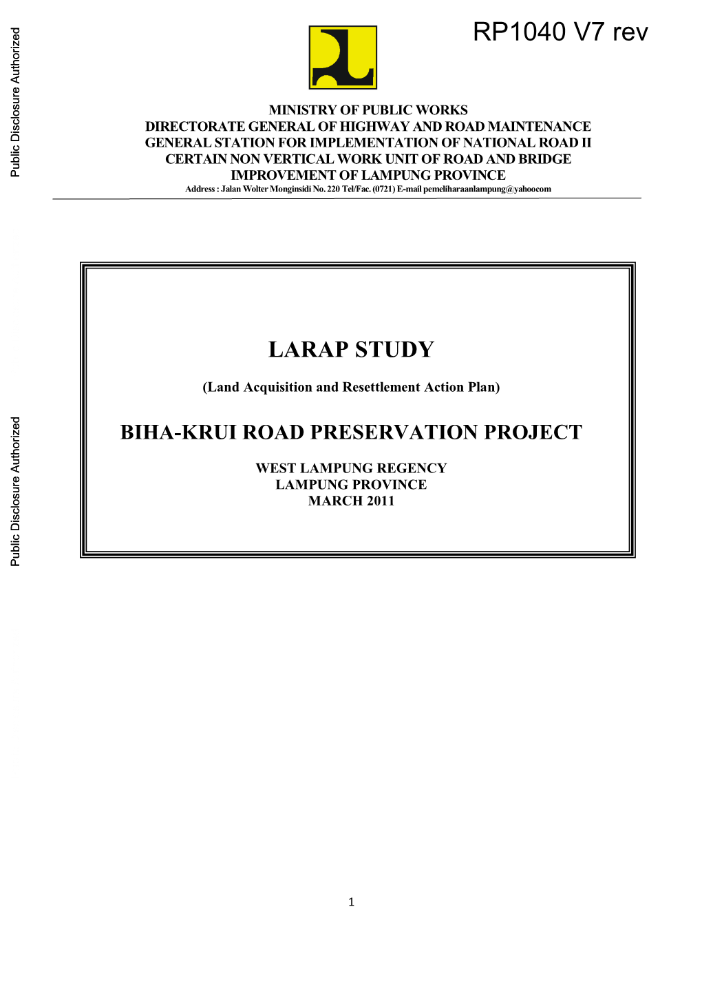 World Bank Document