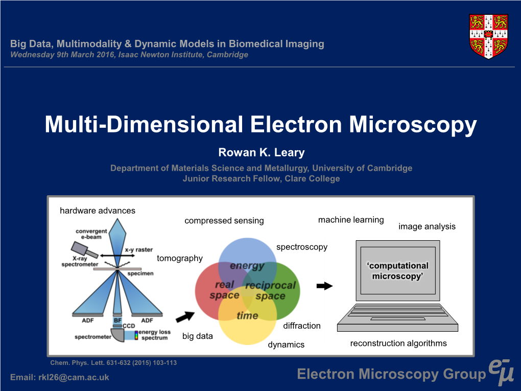 Multi-Dimensional Electron Microscopy Rowan K