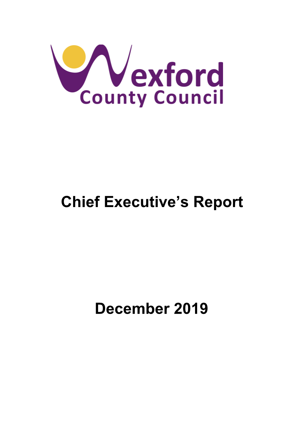 Chief Executive's Report